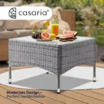beistelltisch polyrattan 58x58x42cm vers. varianten