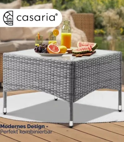 beistelltisch polyrattan 58x58x42cm vers. varianten