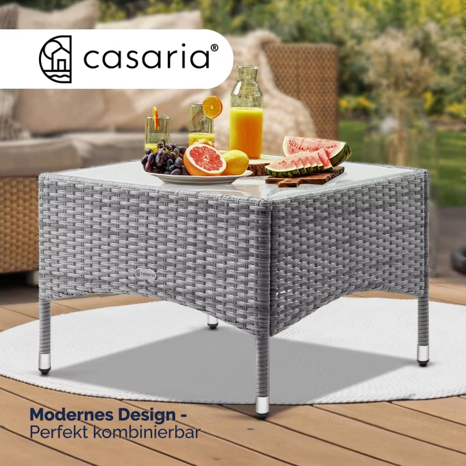 beistelltisch polyrattan 58x58x42cm vers. varianten