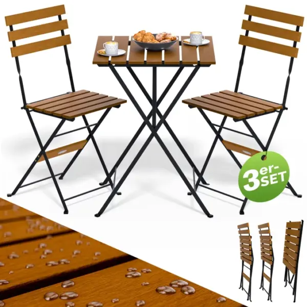 garten sitzgruppe holz | 3 tlg | akazienholz fsc® zertifiziert