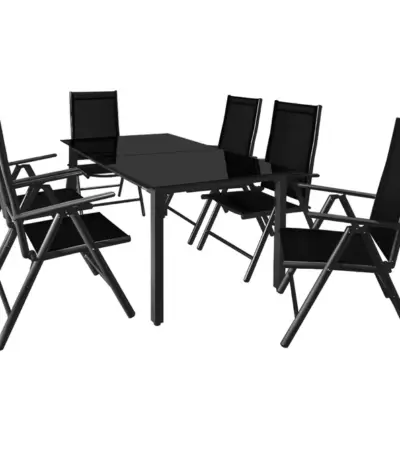 garten sitzgruppe bern 7 tlg anthrazit alu glas