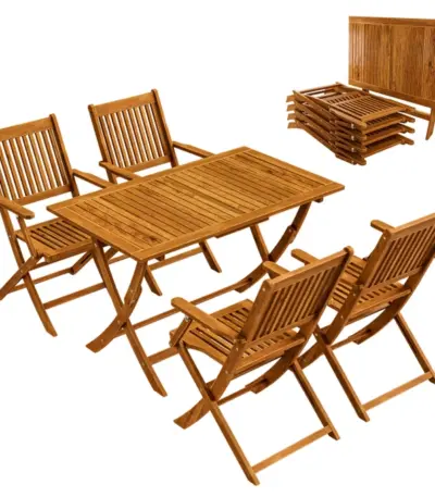 gartenmöbelset gartensitzgruppe komfort 5 tlg akazienholz