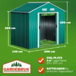 geräteschuppen 178 maße