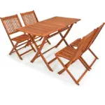 garten sitzgruppe 5 tlg akazienholz fsc® zertifiziert