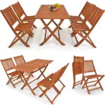 garten sitzgruppe 5 tlg akazienholz fsc® zertifiziert