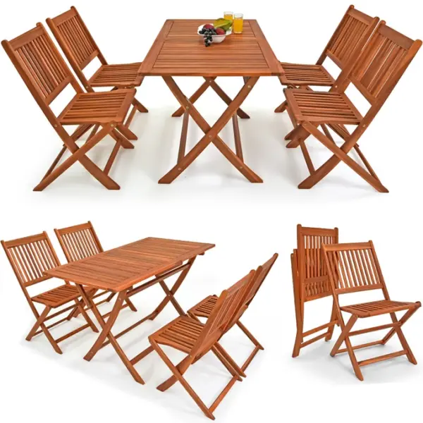 garten sitzgruppe 5 tlg akazienholz fsc® zertifiziert