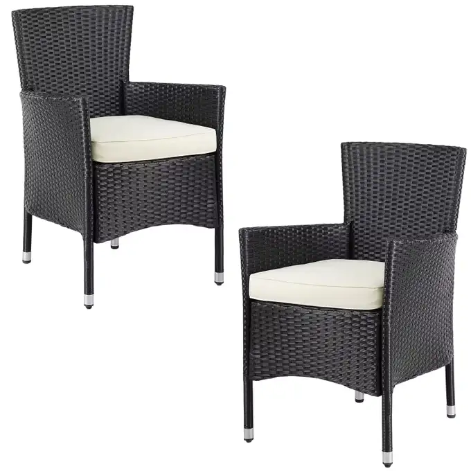 polyrattan gartenstuhl 2er