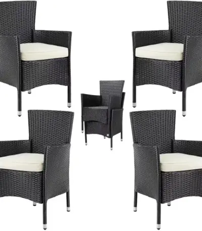 polyrattan gartenstuhl 4er